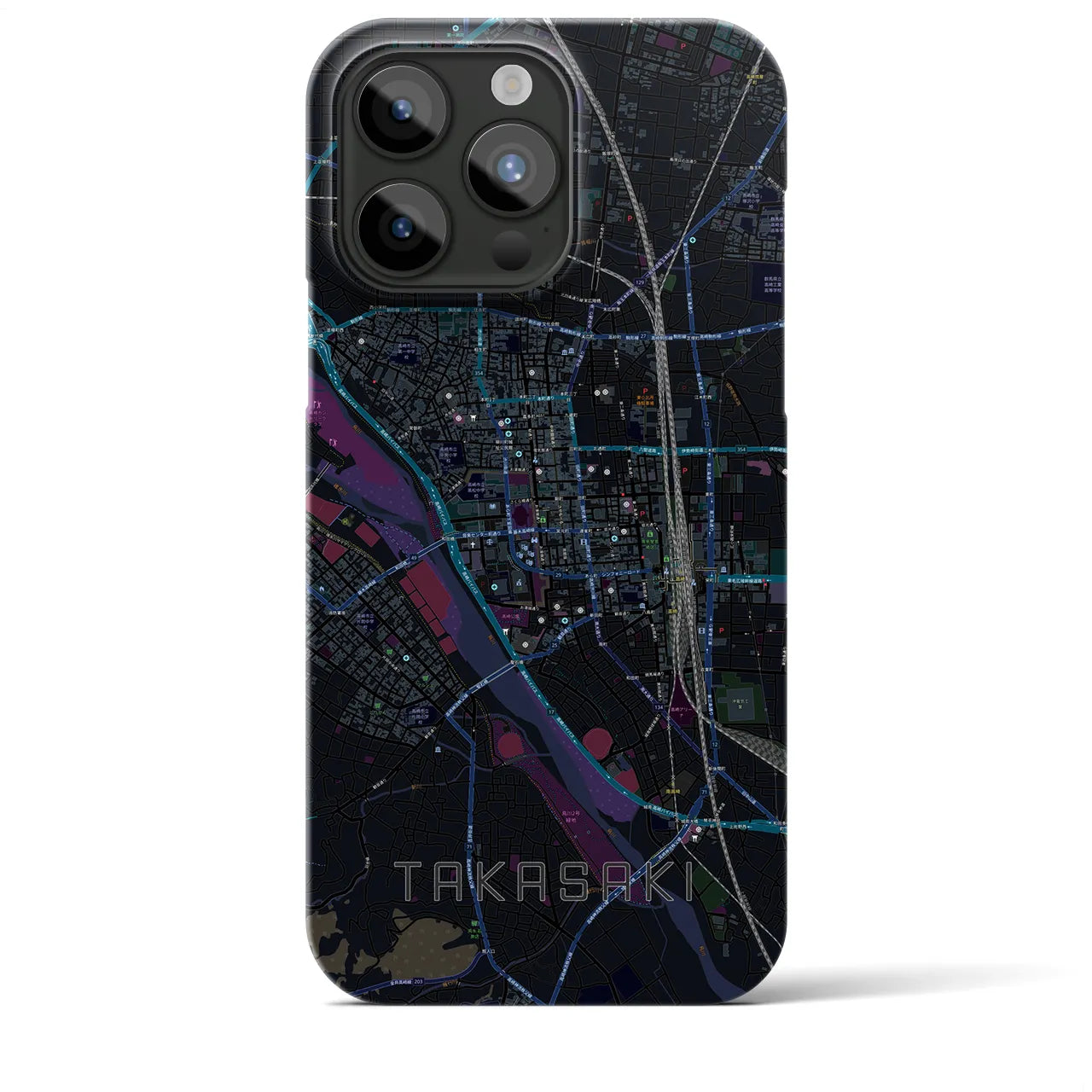 【高崎(群馬県)】地図柄iPhoneケース(バックカバータイプ)