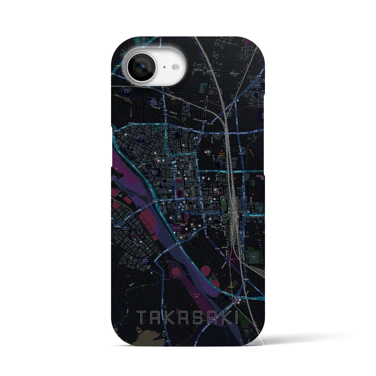 【高崎(群馬県)】地図柄iPhoneケース(バックカバータイプ)
