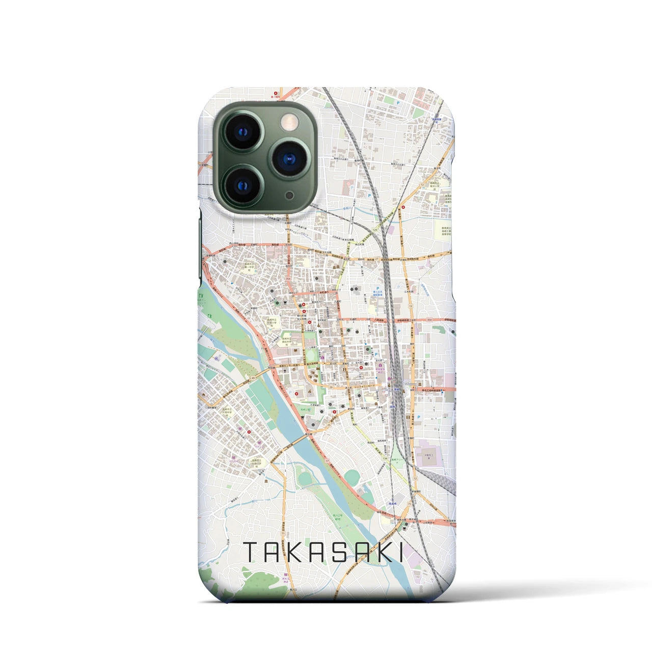 【高崎(群馬県)】地図柄iPhoneケース(バックカバータイプ)
