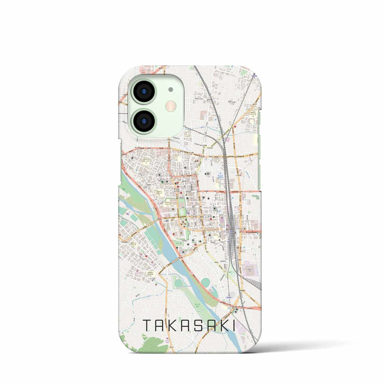 【高崎(群馬県)】地図柄iPhoneケース(バックカバータイプ)
