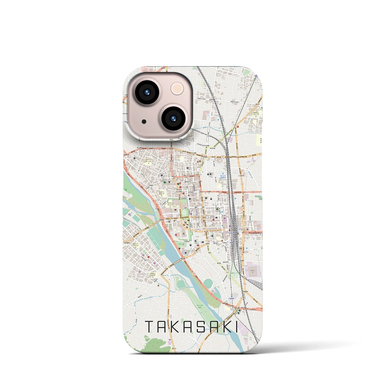 【高崎(群馬県)】地図柄iPhoneケース(バックカバータイプ)