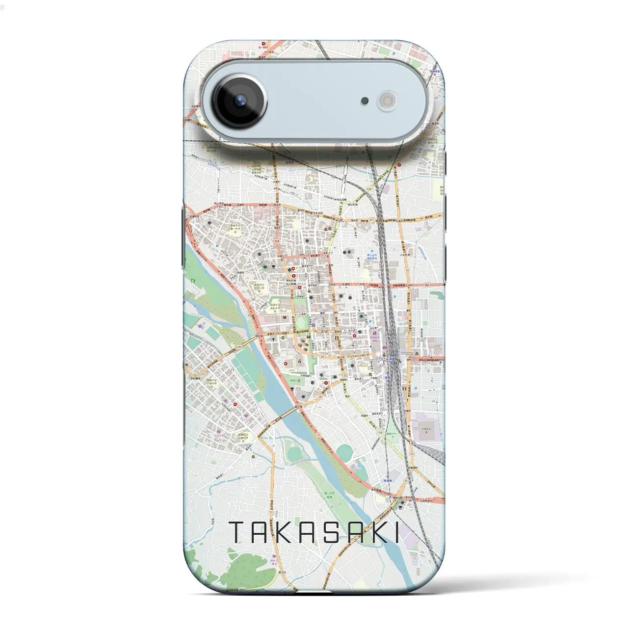 【高崎(群馬県)】地図柄iPhoneケース(バックカバータイプ)