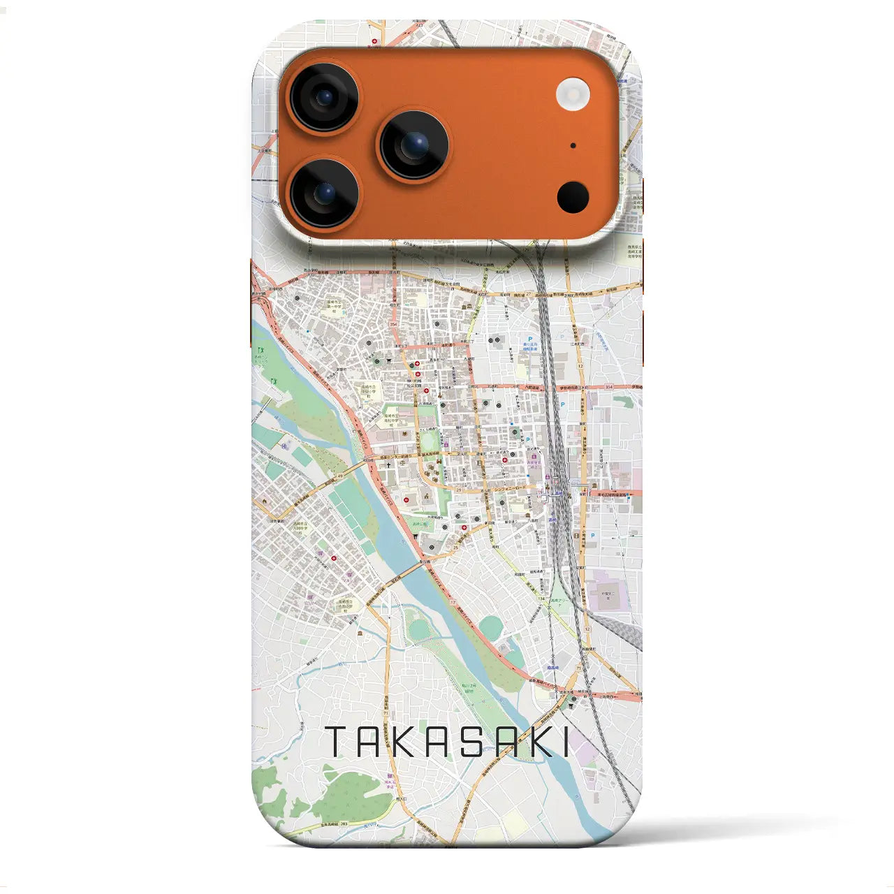 【高崎(群馬県)】地図柄iPhoneケース(バックカバータイプ)
