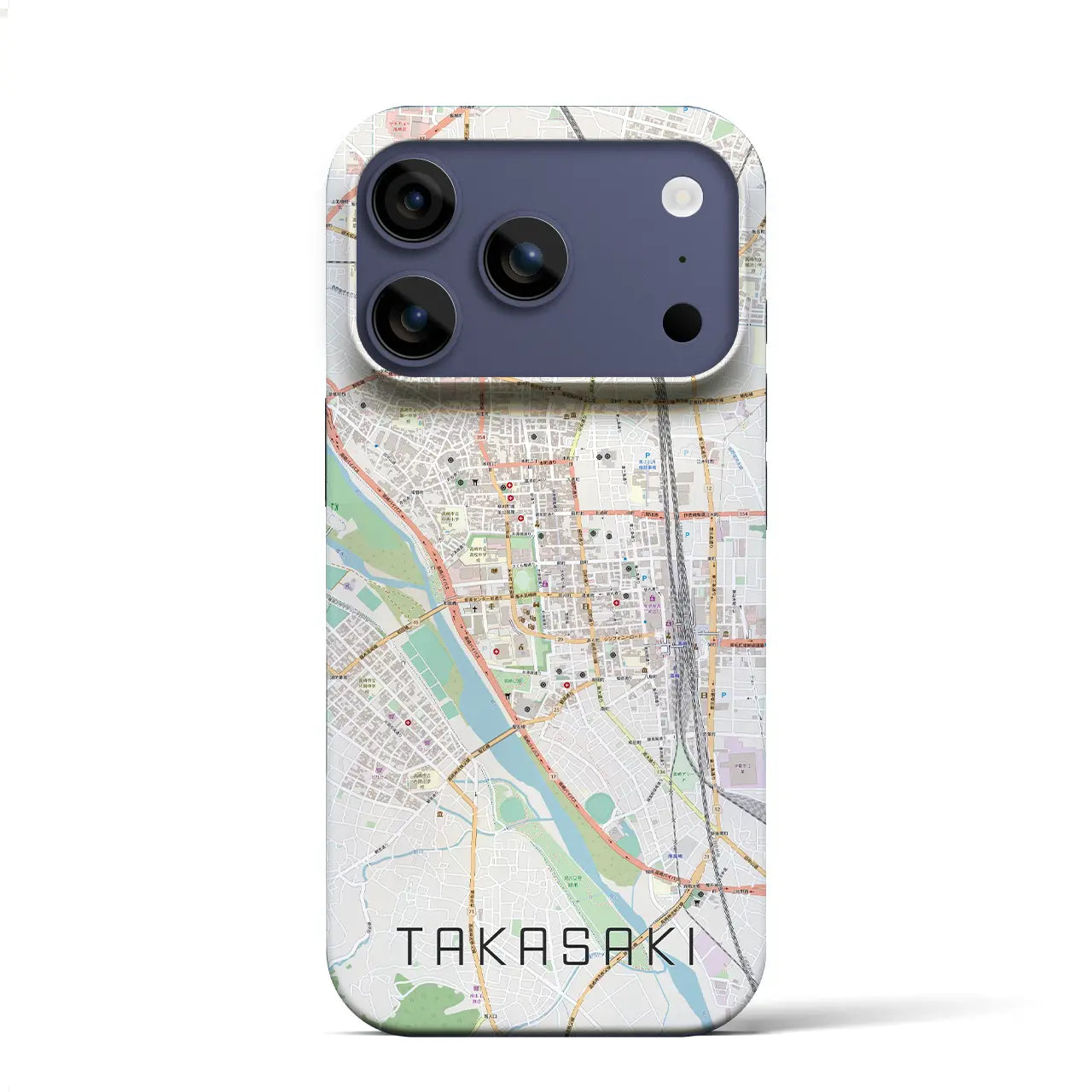 【高崎(群馬県)】地図柄iPhoneケース(バックカバータイプ)