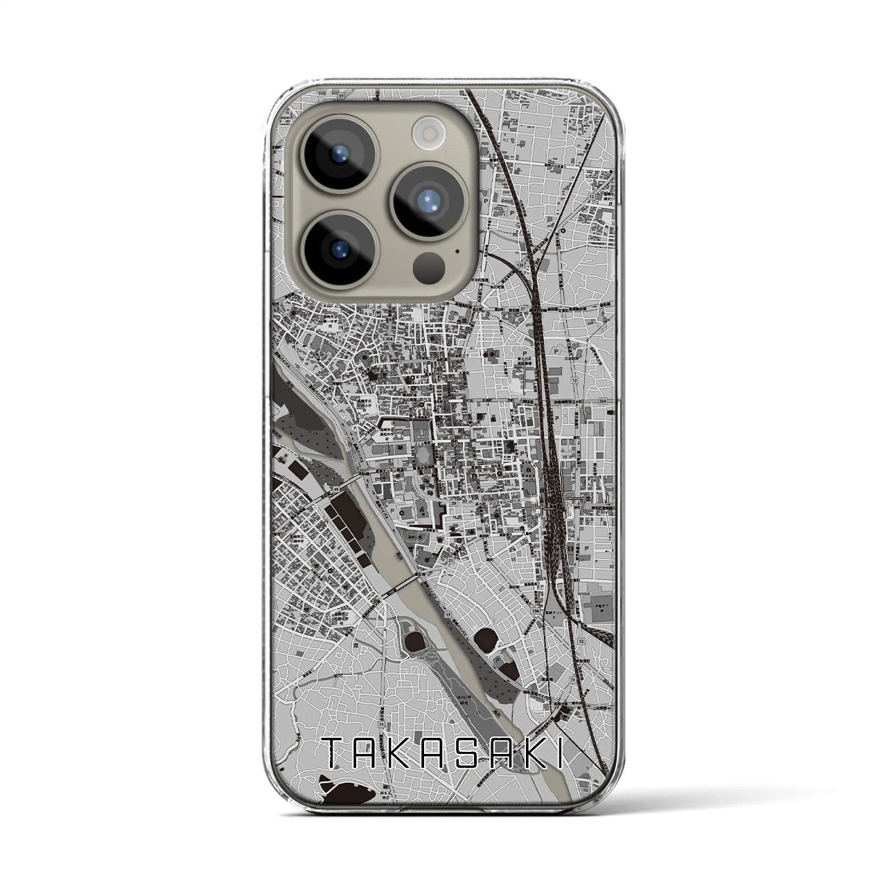 【高崎(群馬県)】地図柄iPhoneケース(クリアタイプ)