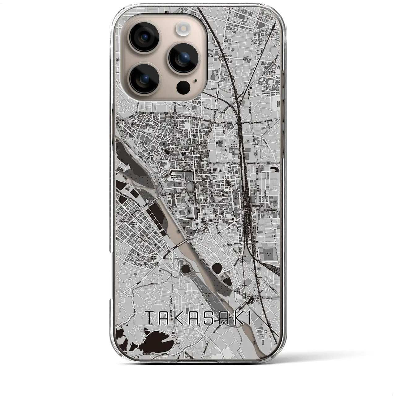 【高崎(群馬県)】地図柄iPhoneケース(クリアタイプ)