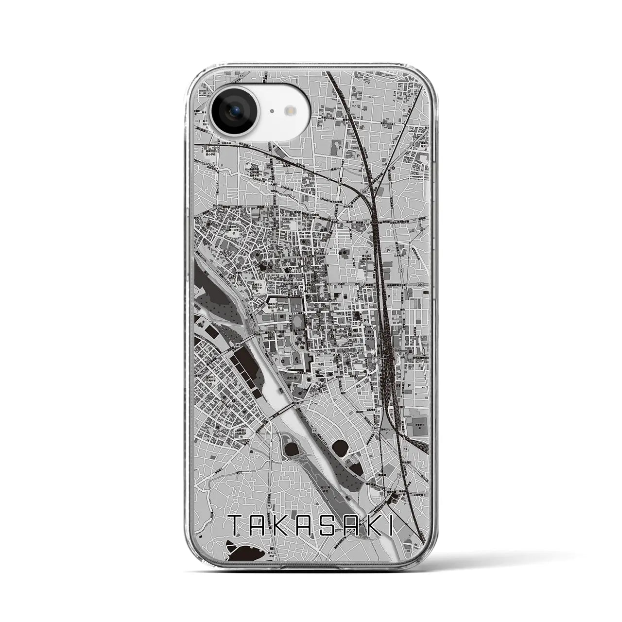 【高崎(群馬県)】地図柄iPhoneケース(クリアタイプ)