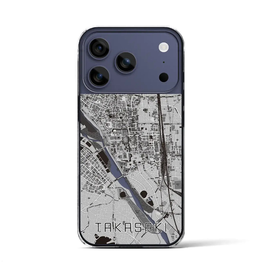 【高崎(群馬県)】地図柄iPhoneケース(クリアタイプ)