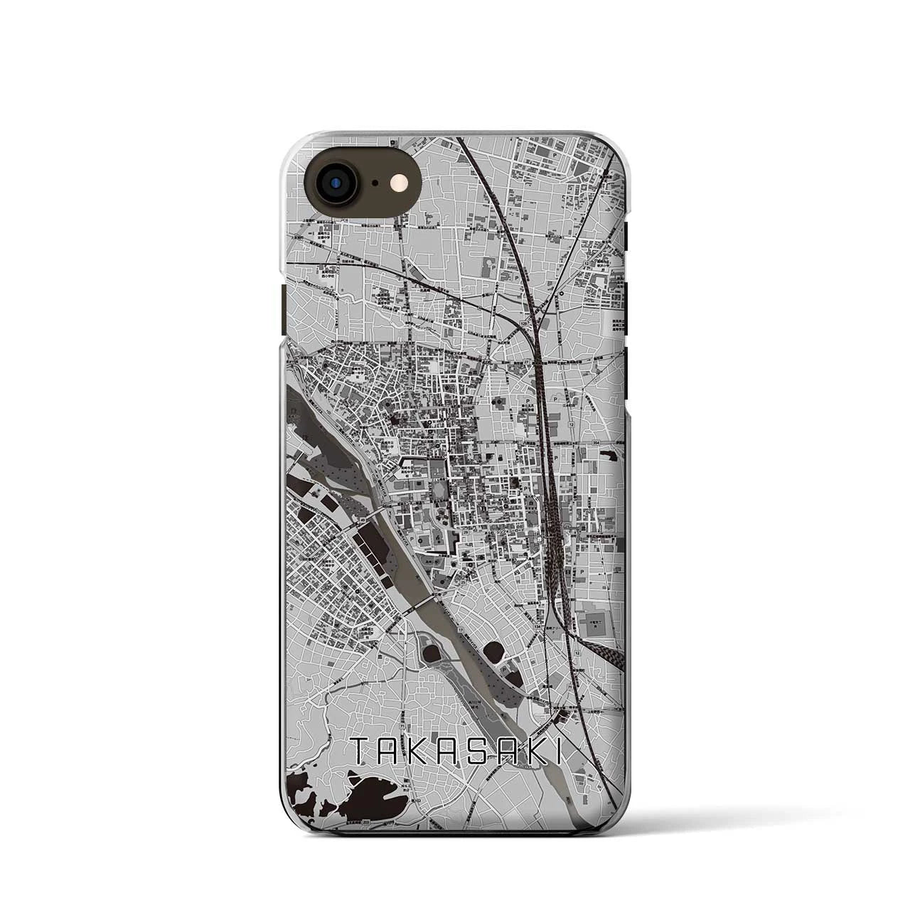 【高崎(群馬県)】地図柄iPhoneケース(クリアタイプ)