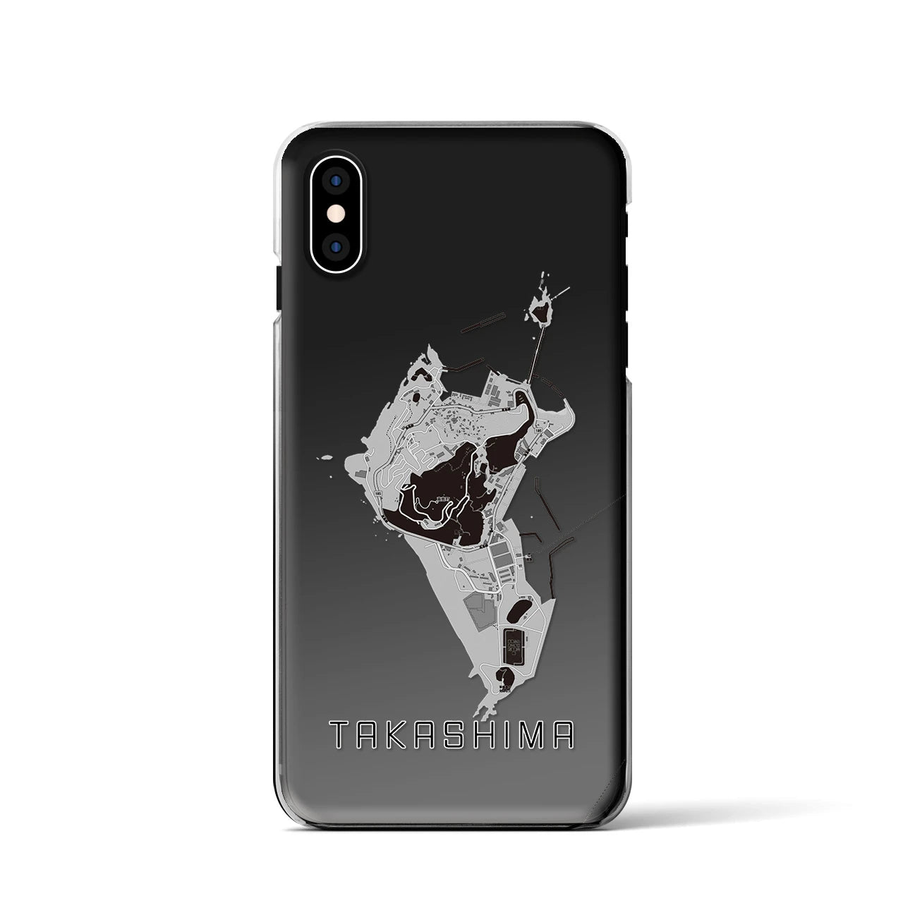 【高島(長崎県)】地図柄iPhoneケース(クリアタイプ)