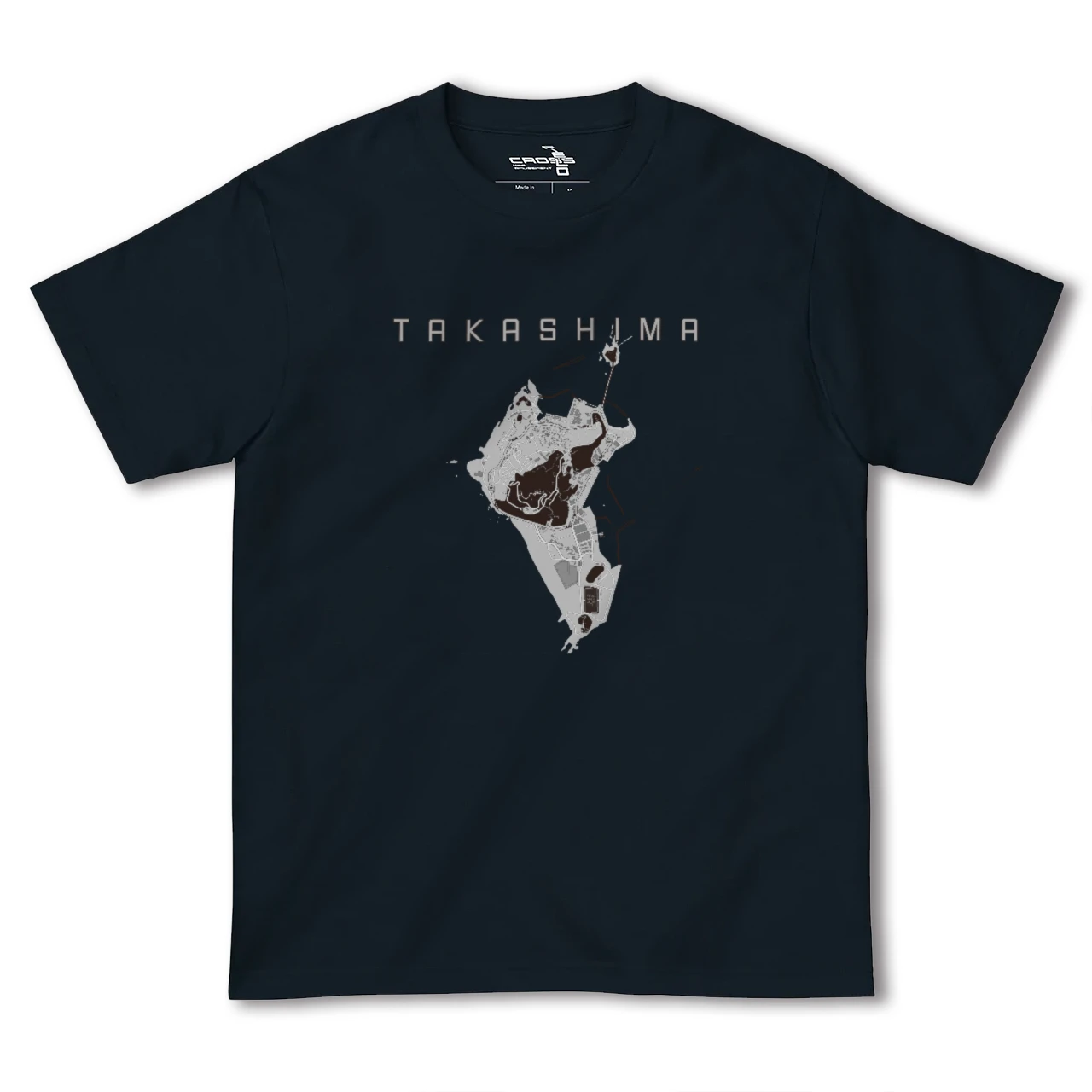 【高島(長崎県)(長崎県)】地図柄ヘビーウェイトTシャツ