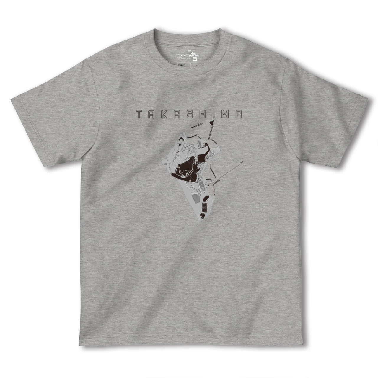 【高島(長崎県)(長崎県)】地図柄ヘビーウェイトTシャツ