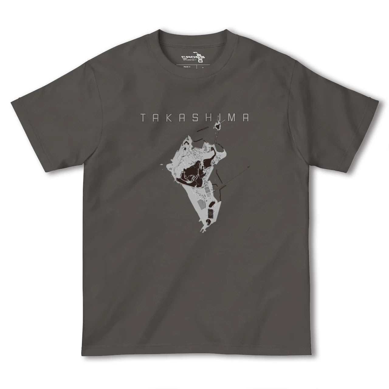 【高島(長崎県)(長崎県)】地図柄ヘビーウェイトTシャツ