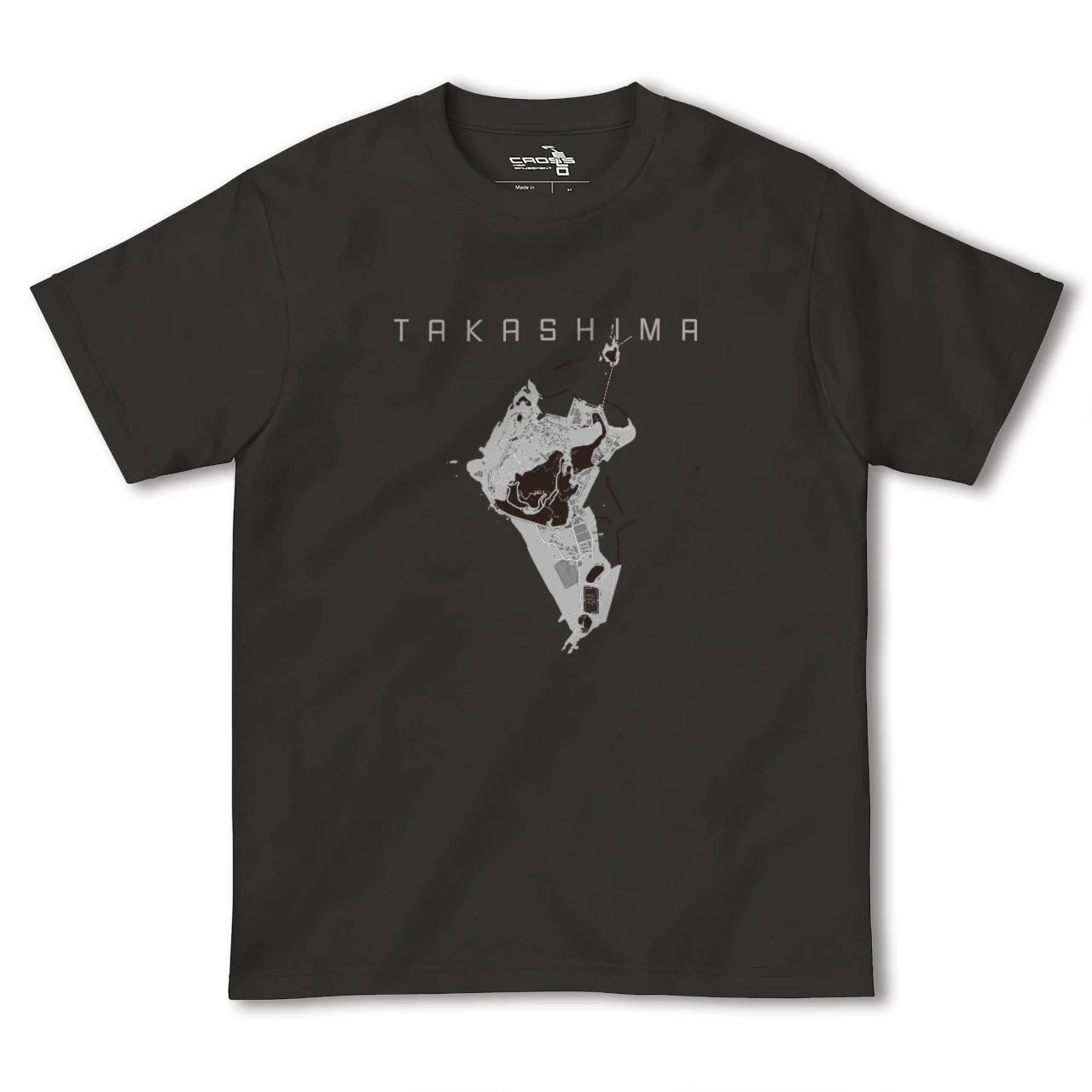 【高島(長崎県)(長崎県)】地図柄ヘビーウェイトTシャツ