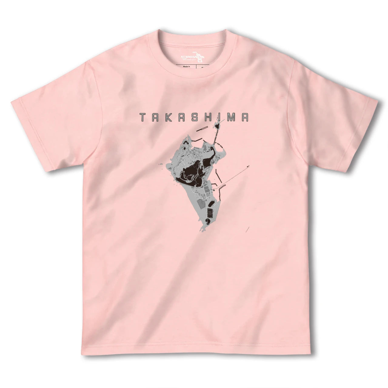 【高島(長崎県)(長崎県)】地図柄ヘビーウェイトTシャツ