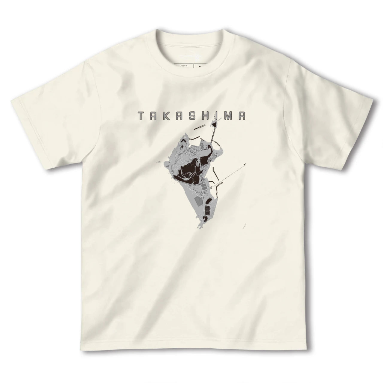 【高島(長崎県)(長崎県)】地図柄ヘビーウェイトTシャツ