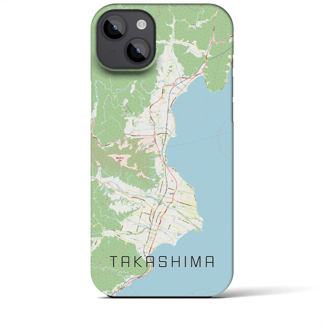 【高島(滋賀県)】地図柄iPhoneケース(バックカバータイプ)