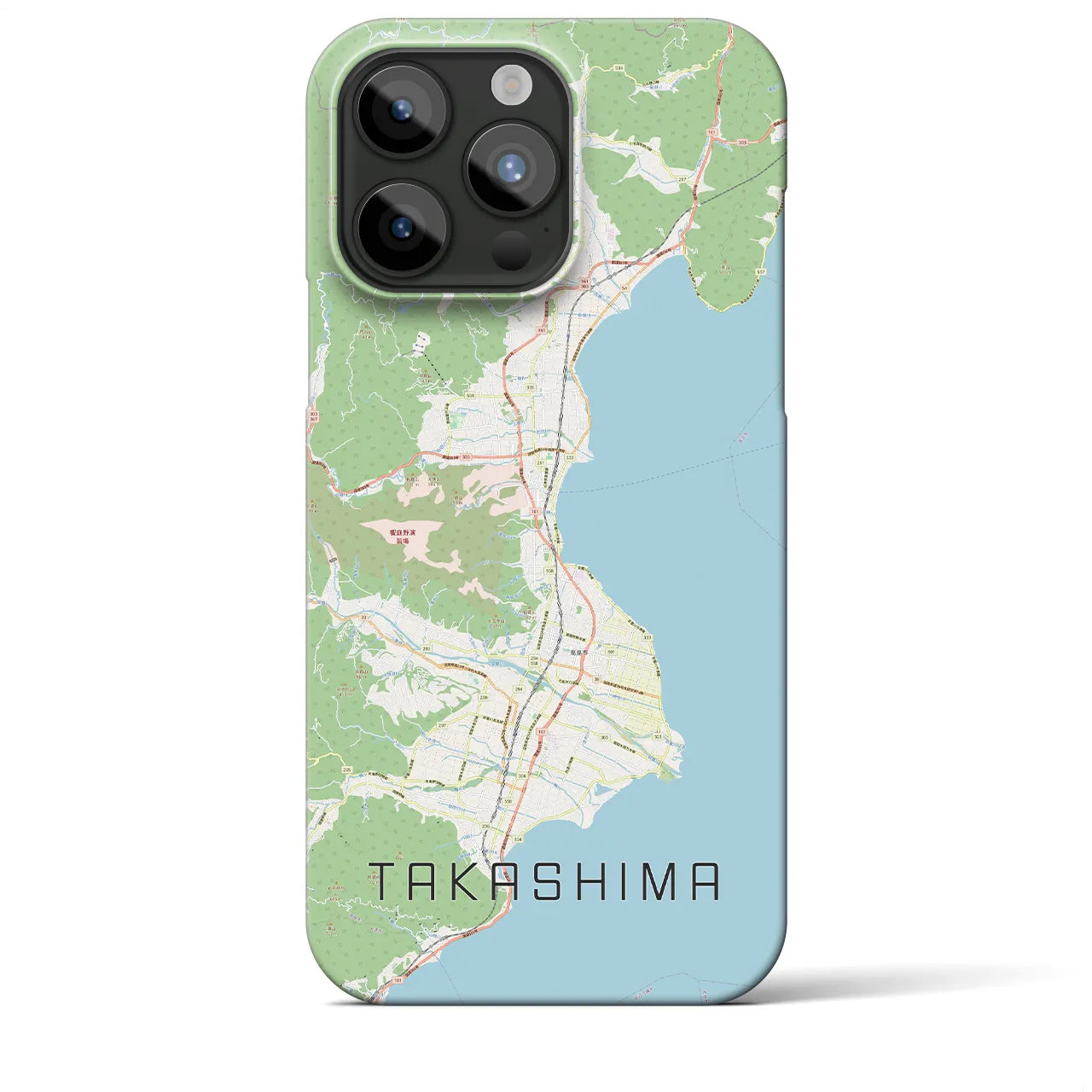 【高島(滋賀県)】地図柄iPhoneケース(バックカバータイプ)
