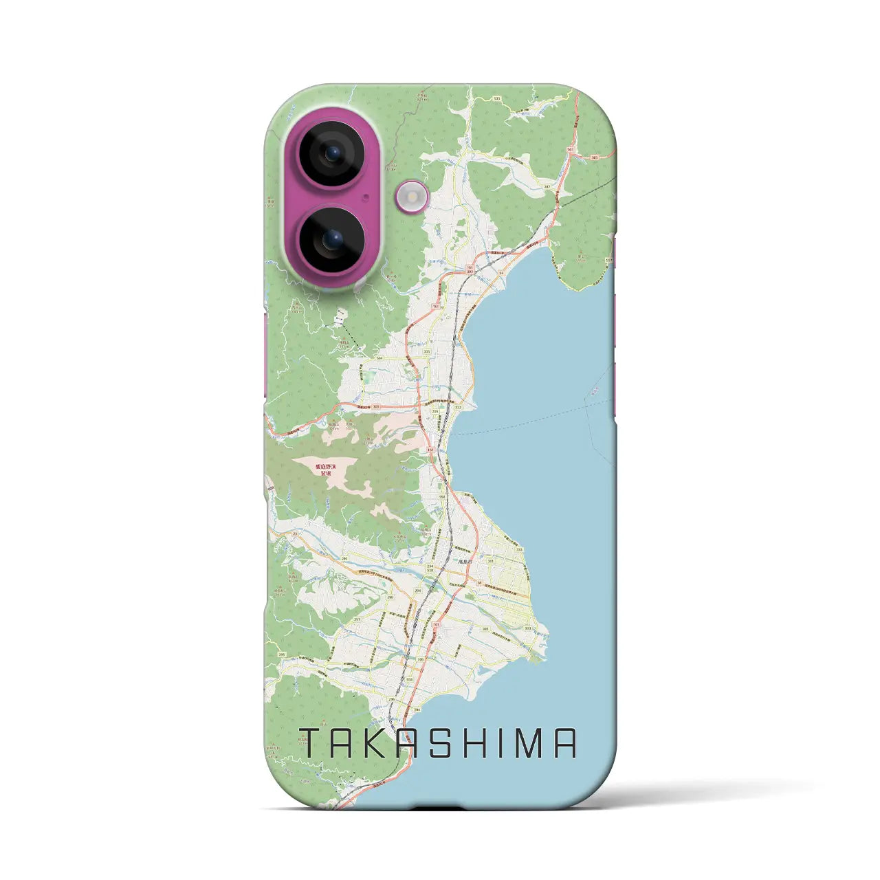 【高島(滋賀県)】地図柄iPhoneケース(バックカバータイプ)