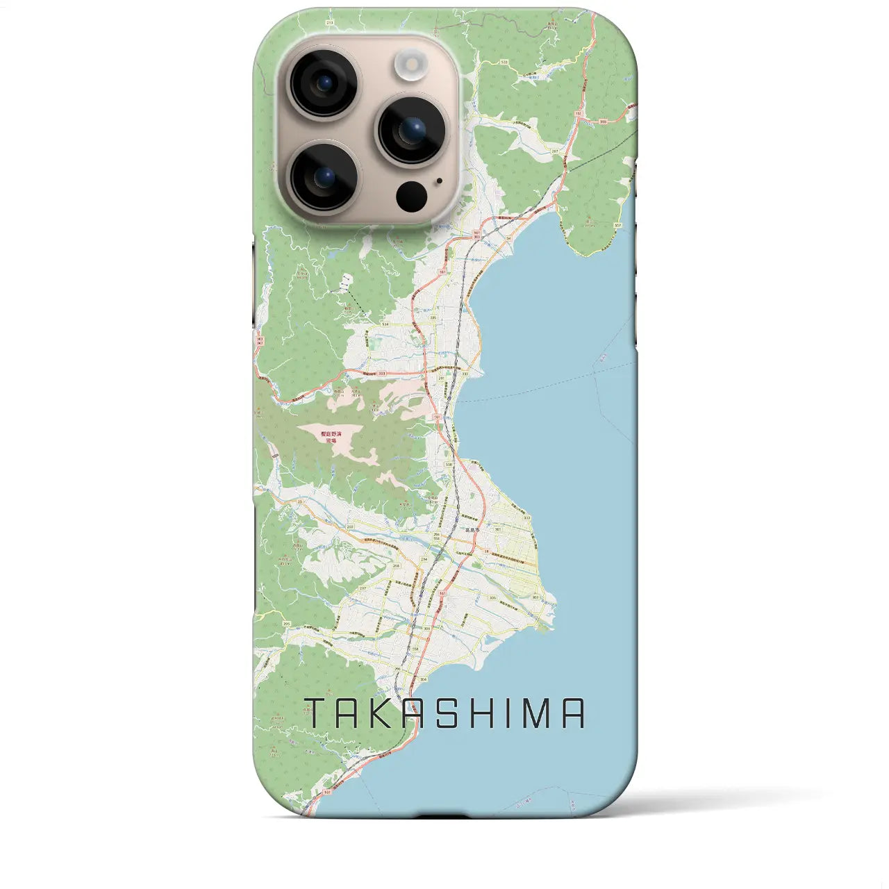 【高島(滋賀県)】地図柄iPhoneケース(バックカバータイプ)