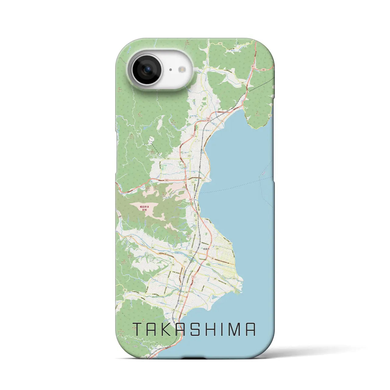 【高島(滋賀県)】地図柄iPhoneケース(バックカバータイプ)