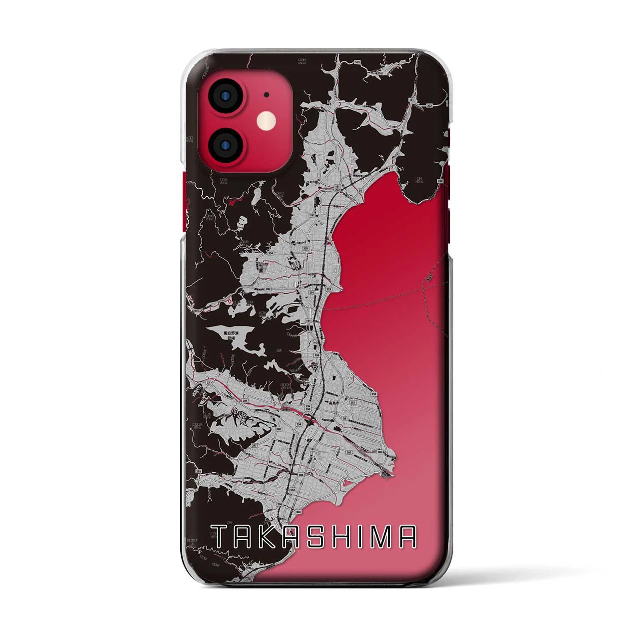 【高島(滋賀県)】地図柄iPhoneケース(クリアタイプ)