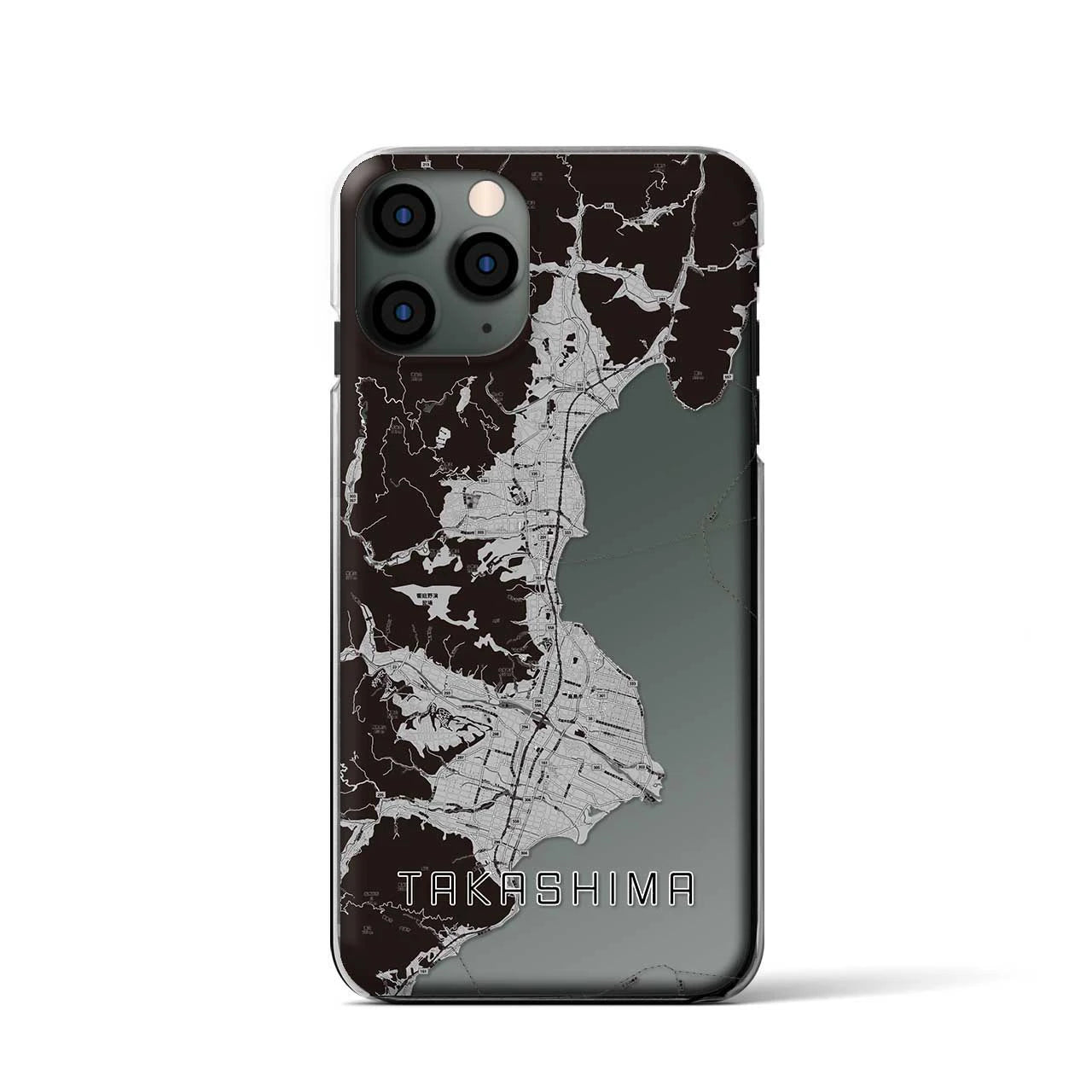 【高島(滋賀県)】地図柄iPhoneケース(クリアタイプ)