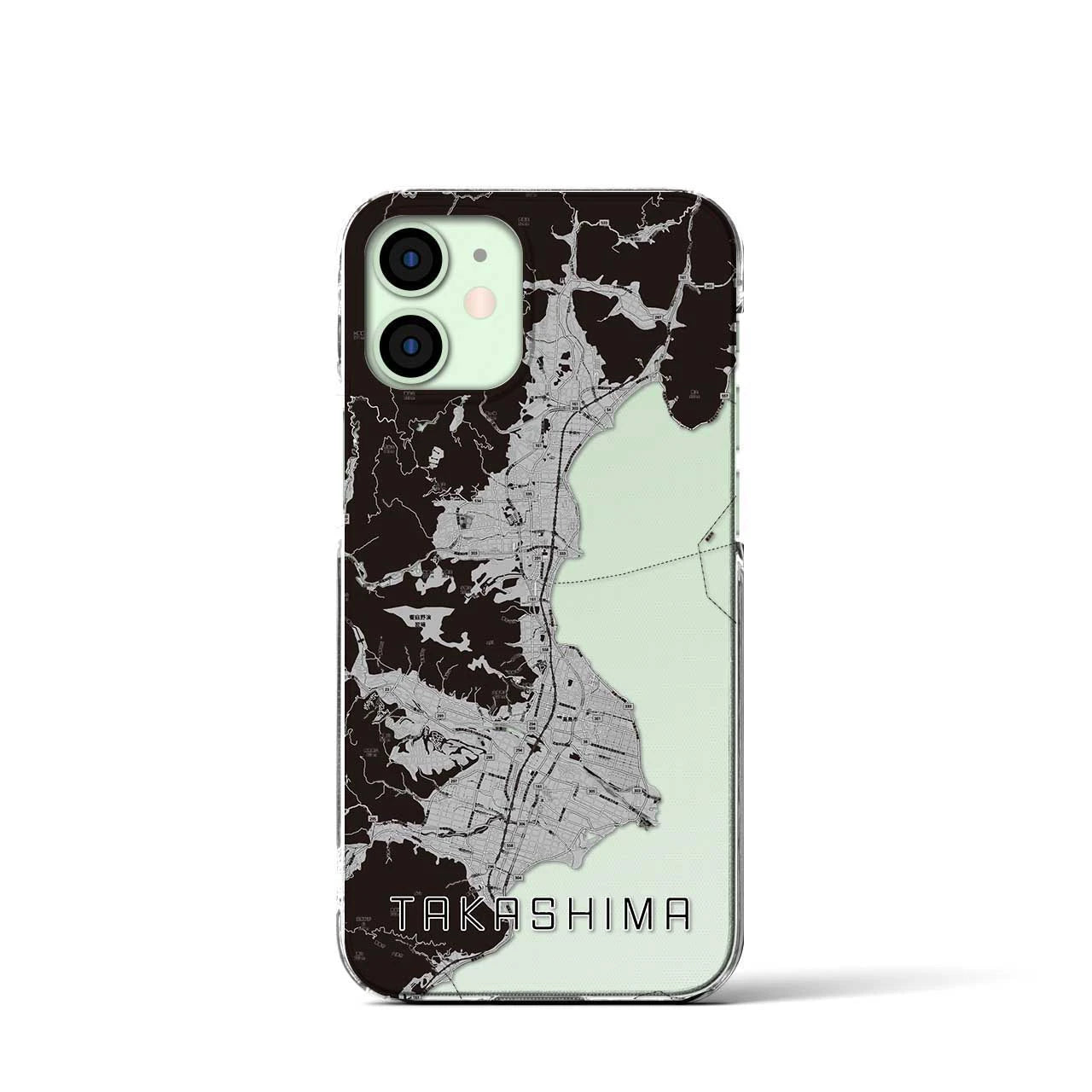 【高島(滋賀県)】地図柄iPhoneケース(クリアタイプ)