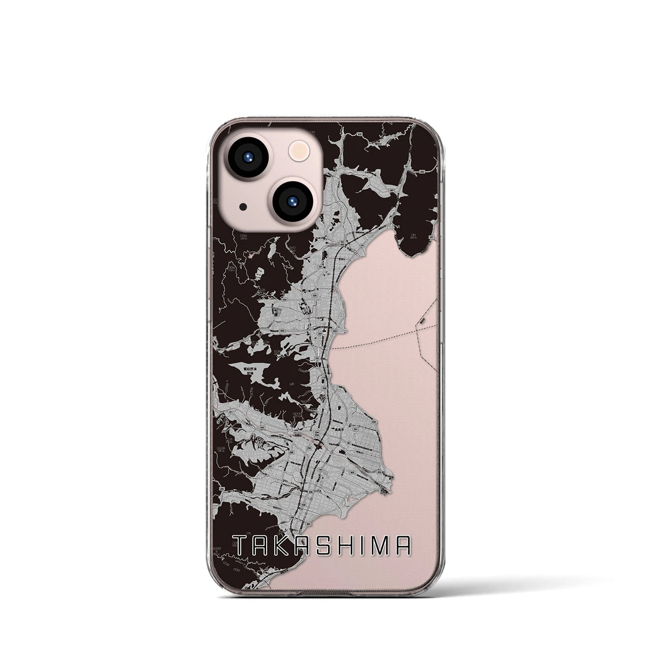 【高島(滋賀県)】地図柄iPhoneケース(クリアタイプ)