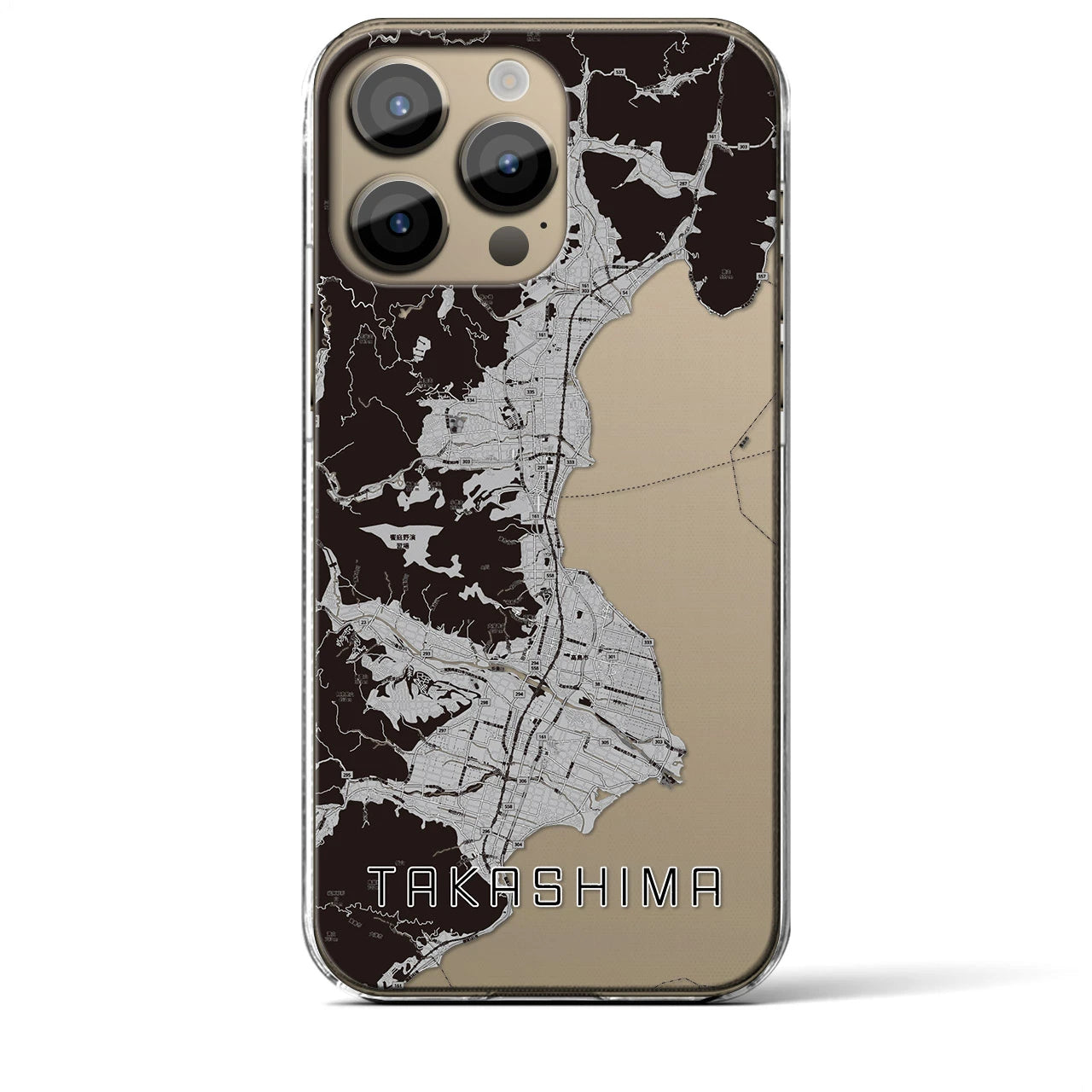 【高島(滋賀県)】地図柄iPhoneケース(クリアタイプ)