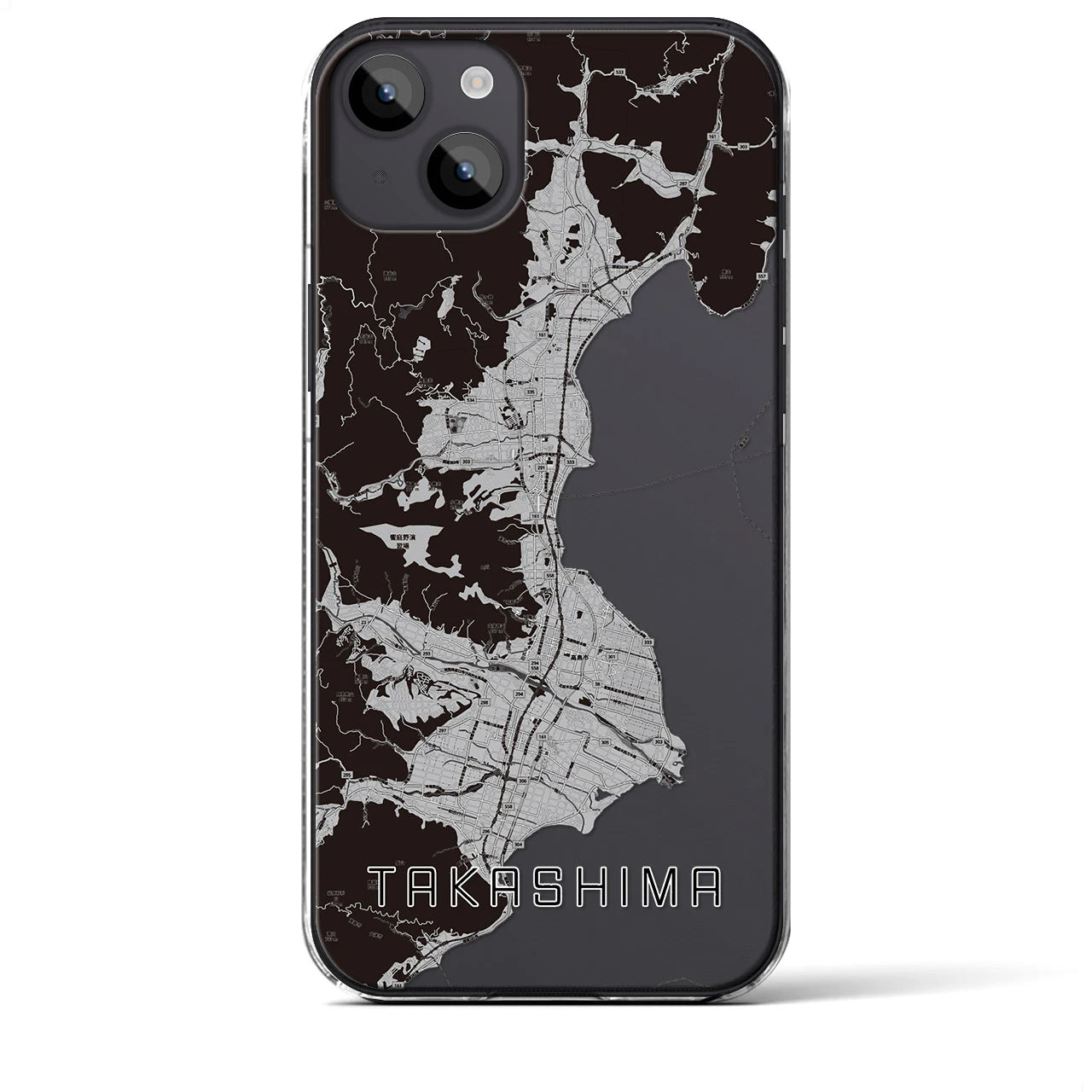 【高島(滋賀県)】地図柄iPhoneケース(クリアタイプ)