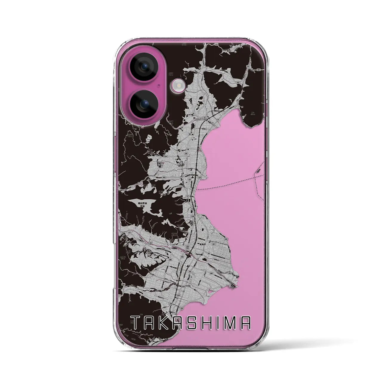 【高島(滋賀県)】地図柄iPhoneケース(クリアタイプ)