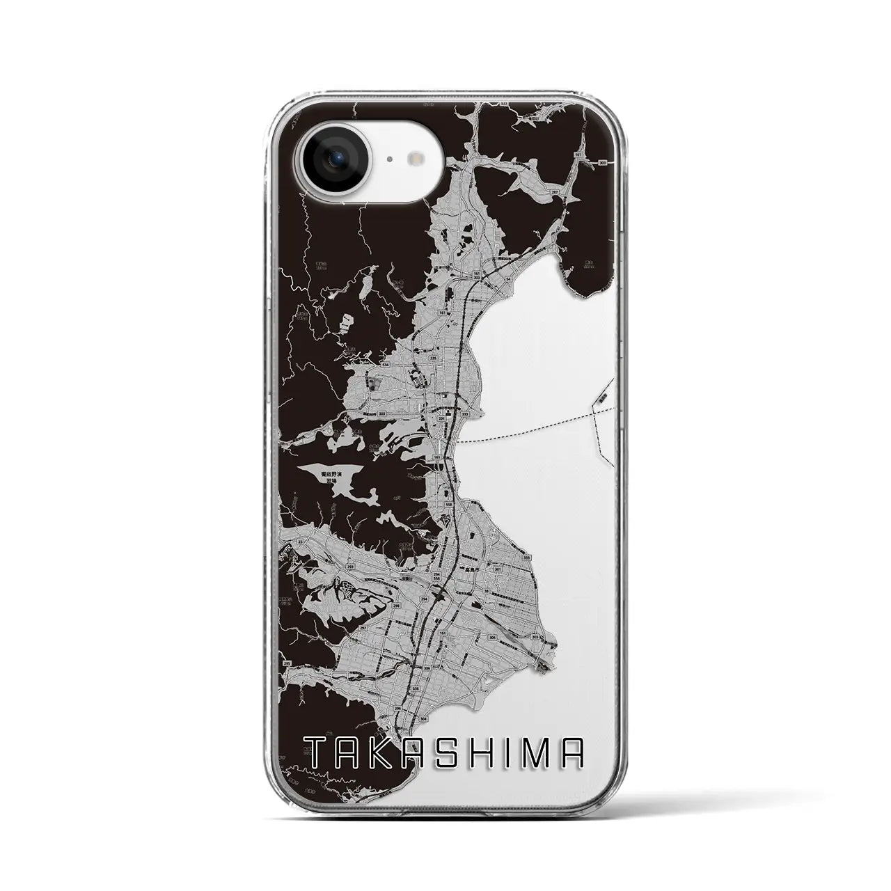 【高島(滋賀県)】地図柄iPhoneケース(クリアタイプ)