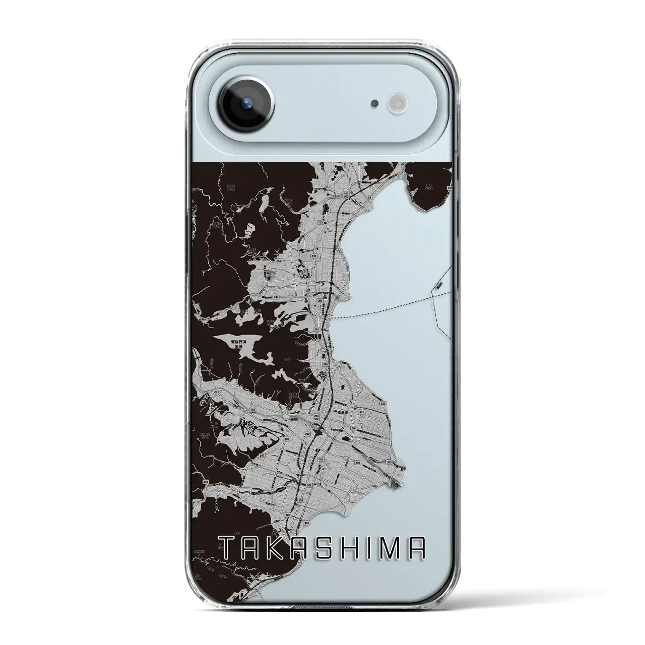 【高島(滋賀県)】地図柄iPhoneケース(クリアタイプ)