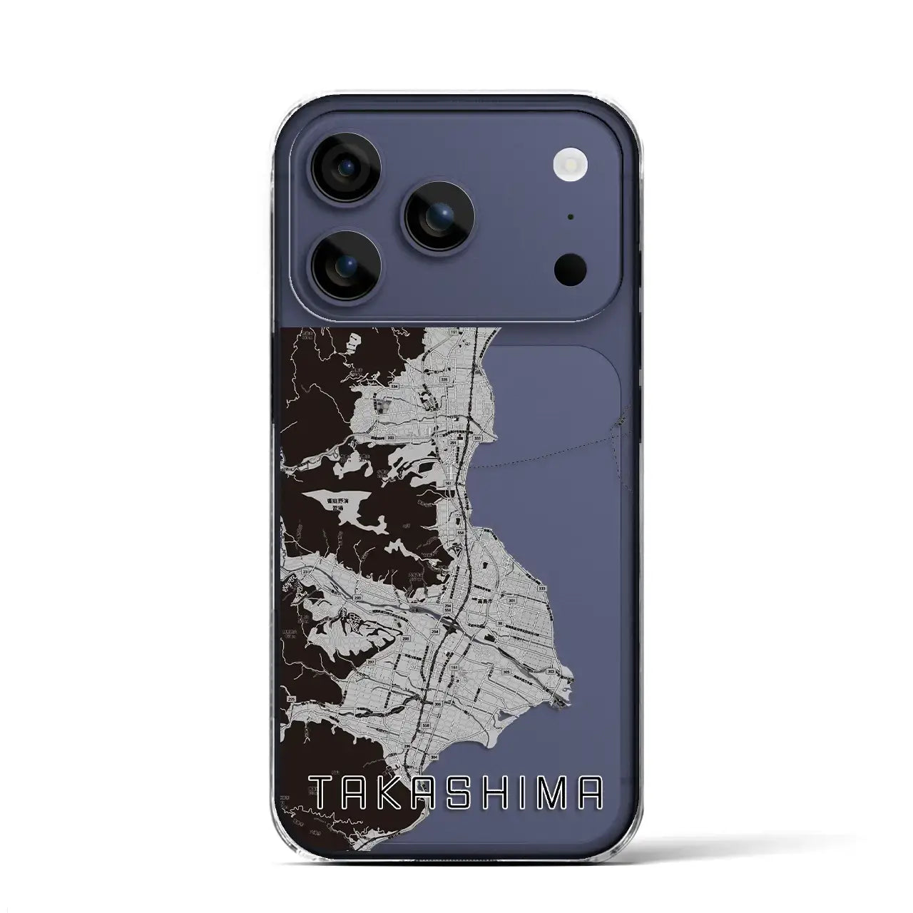 【高島(滋賀県)】地図柄iPhoneケース(クリアタイプ)