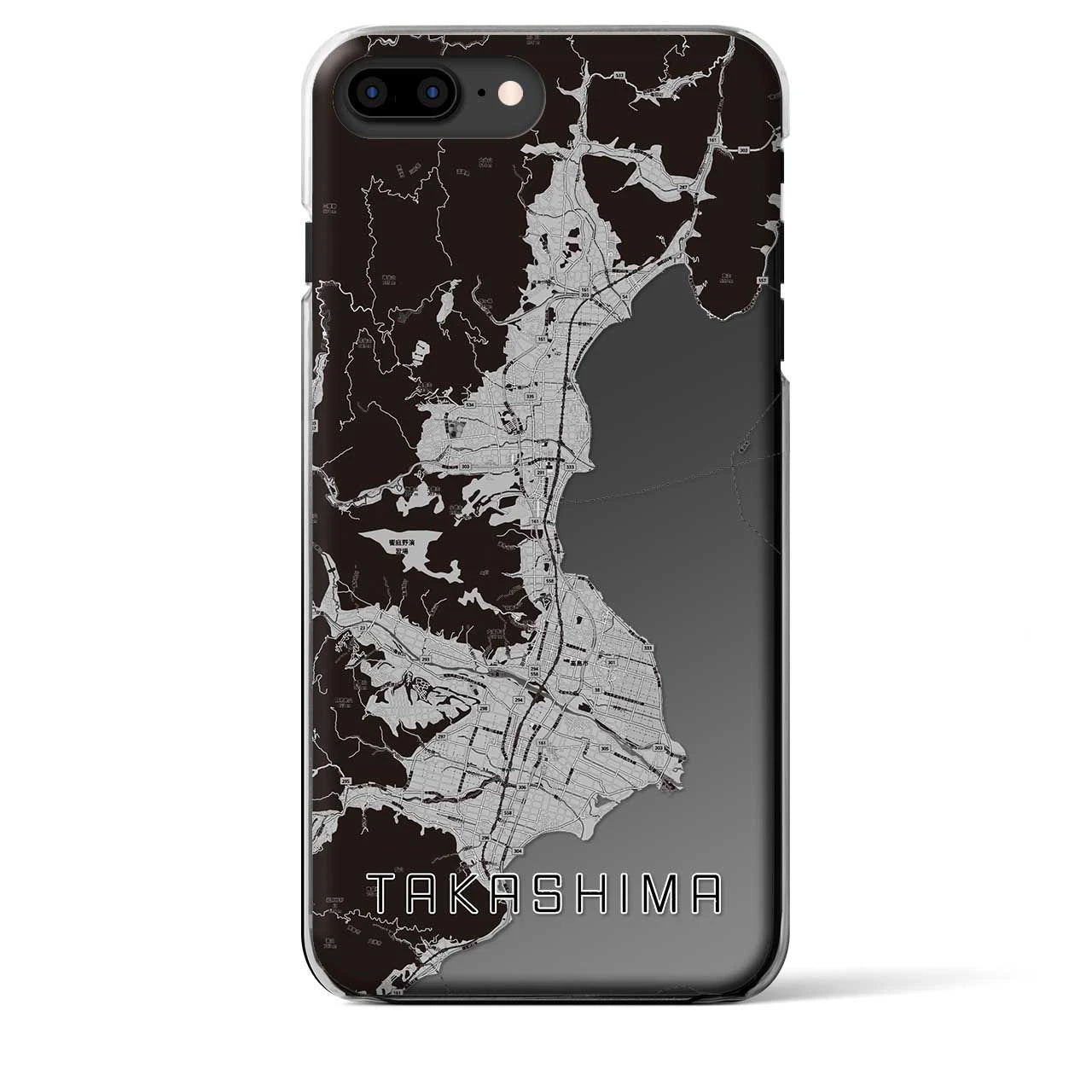 【高島(滋賀県)】地図柄iPhoneケース(クリアタイプ)