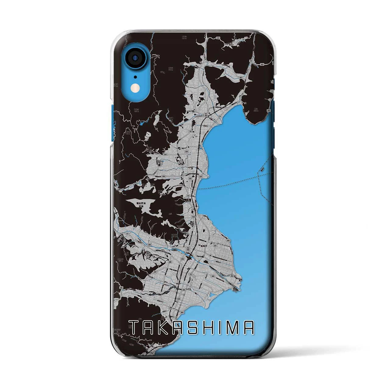 【高島(滋賀県)】地図柄iPhoneケース(クリアタイプ)