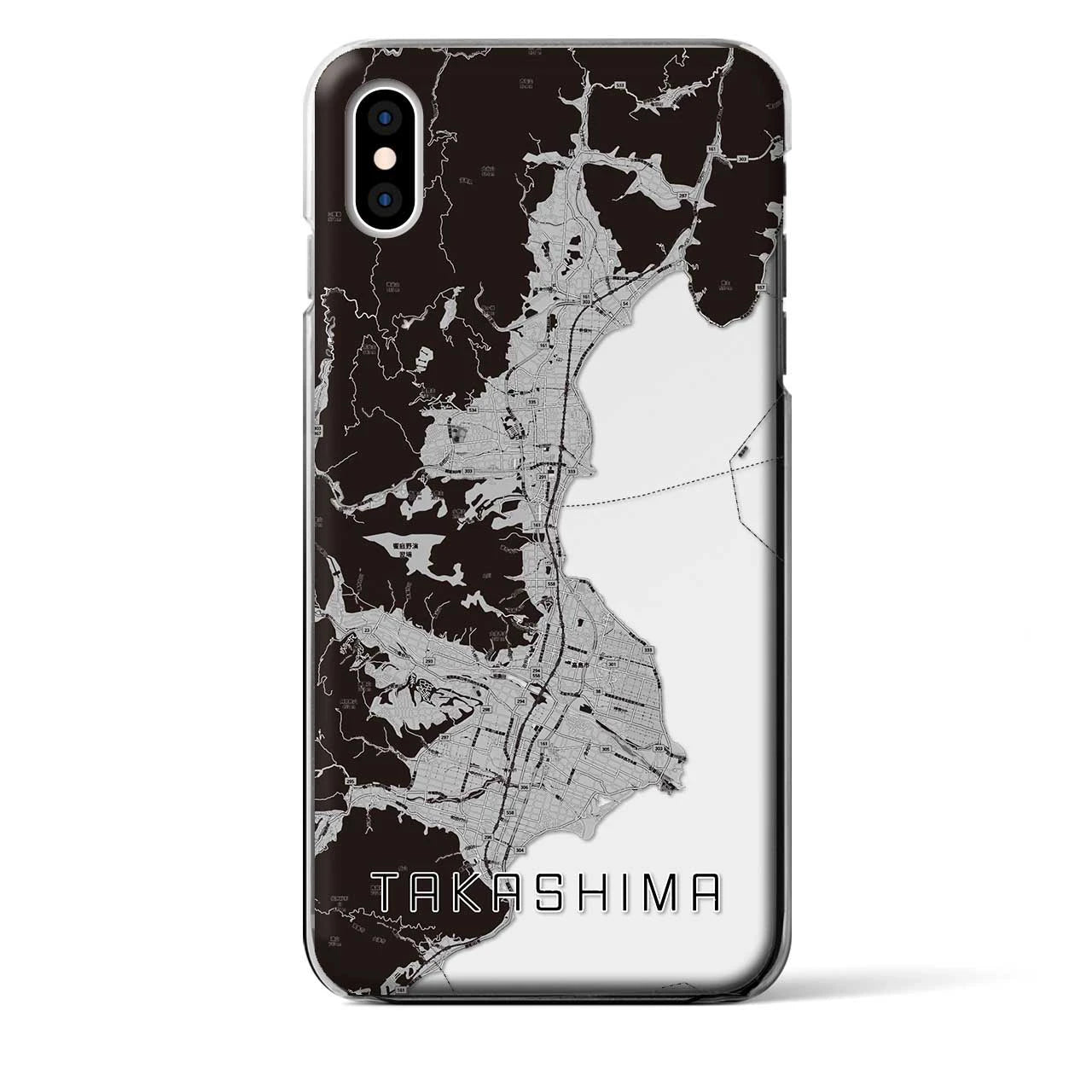 【高島(滋賀県)】地図柄iPhoneケース(クリアタイプ)