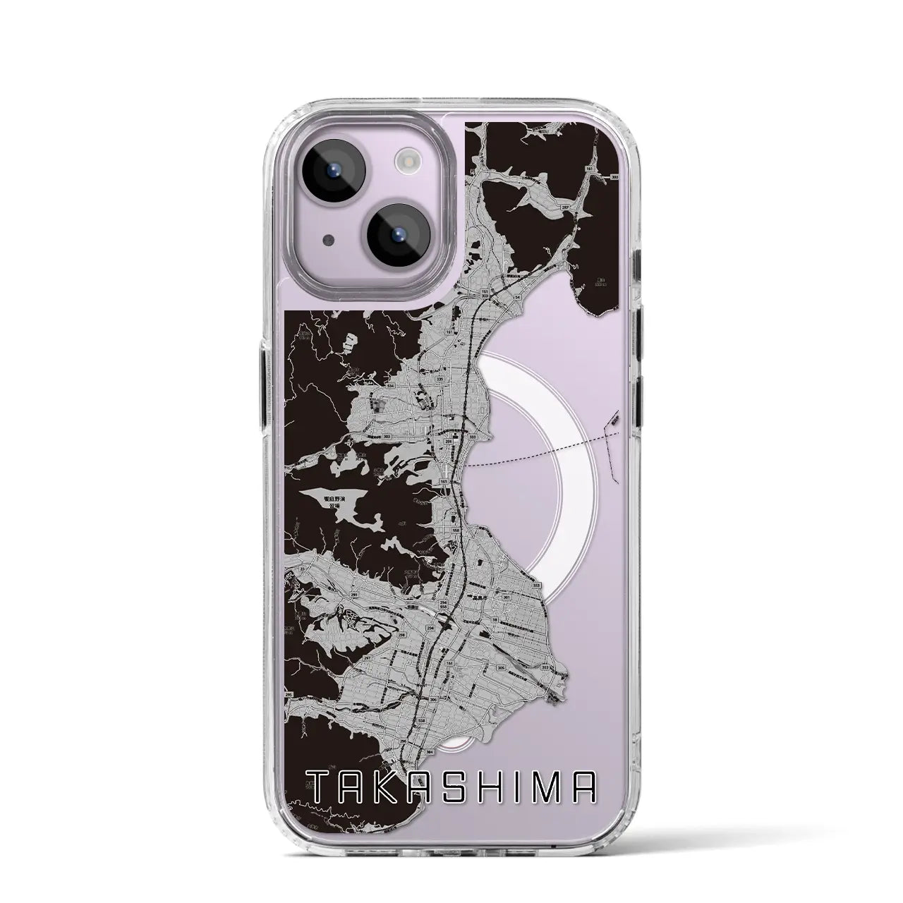 【高島(滋賀県)】地図柄iPhoneケース(MagSafeタイプ)