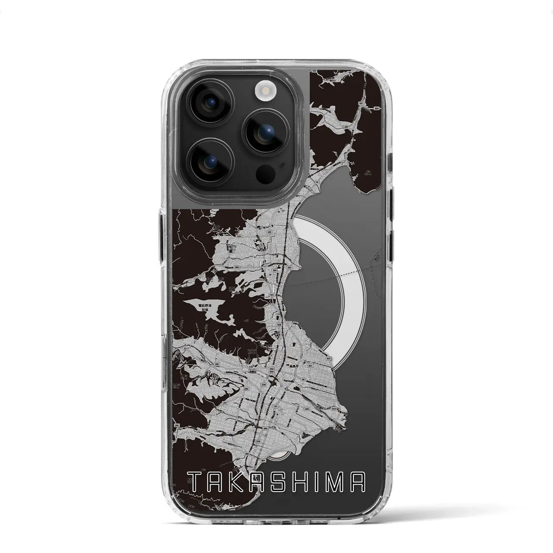 【高島(滋賀県)】地図柄iPhoneケース(MagSafeタイプ)