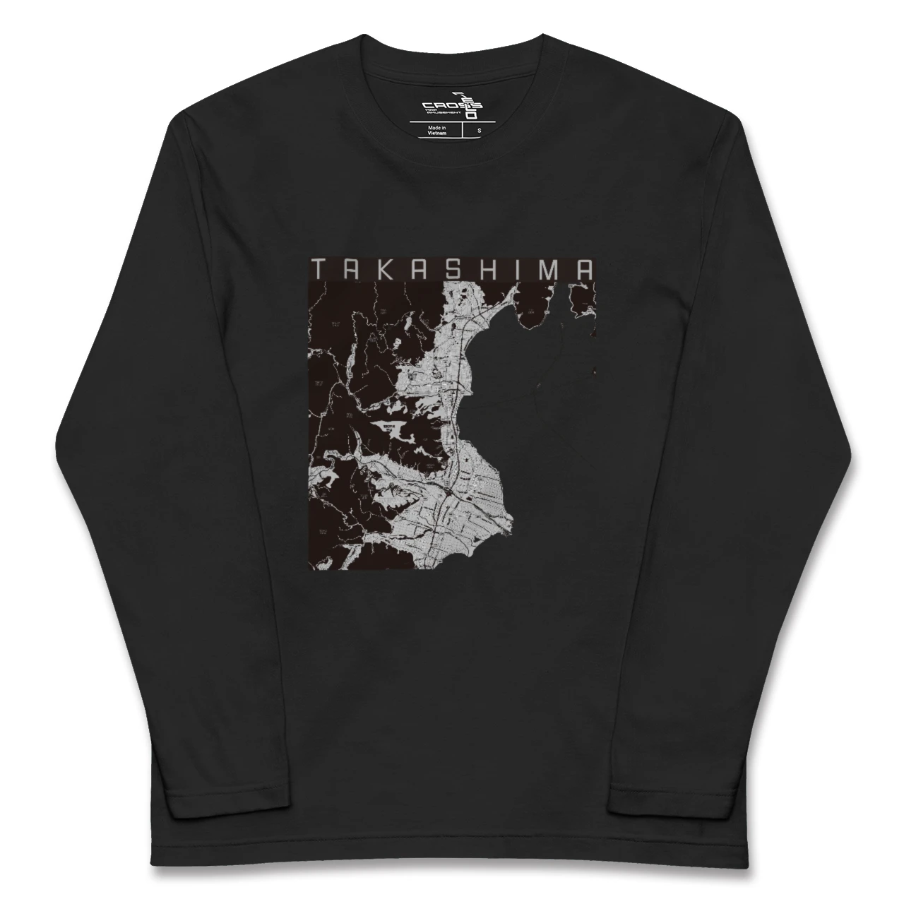【高島(滋賀県)】地図柄ロングスリーブTシャツ
