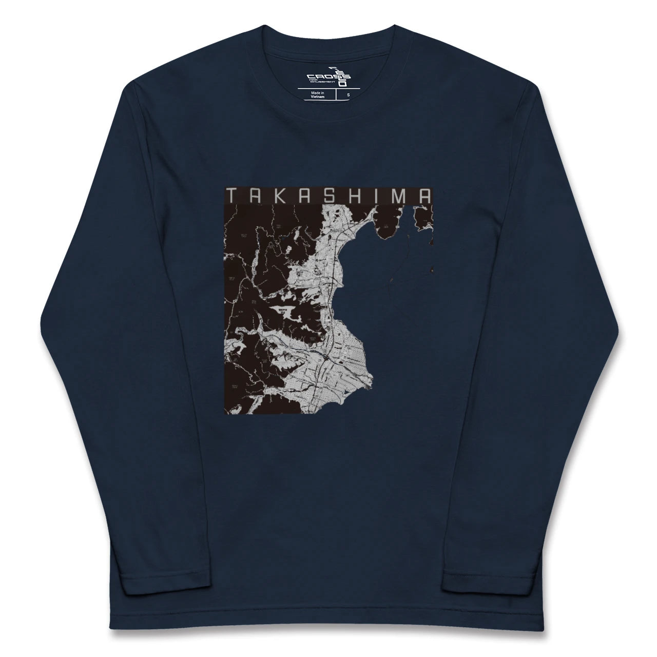 【高島(滋賀県)】地図柄ロングスリーブTシャツ