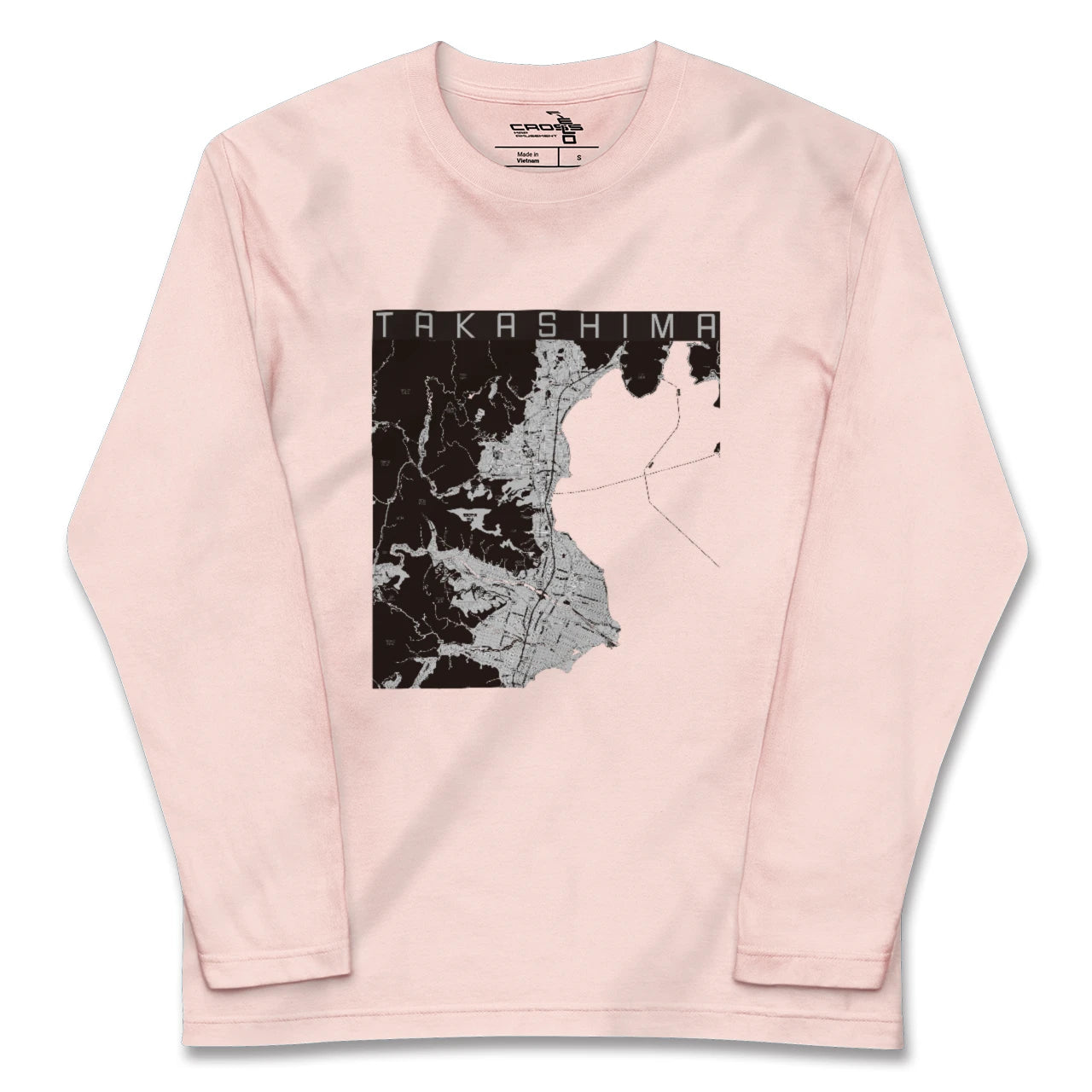 【高島(滋賀県)】地図柄ロングスリーブTシャツ