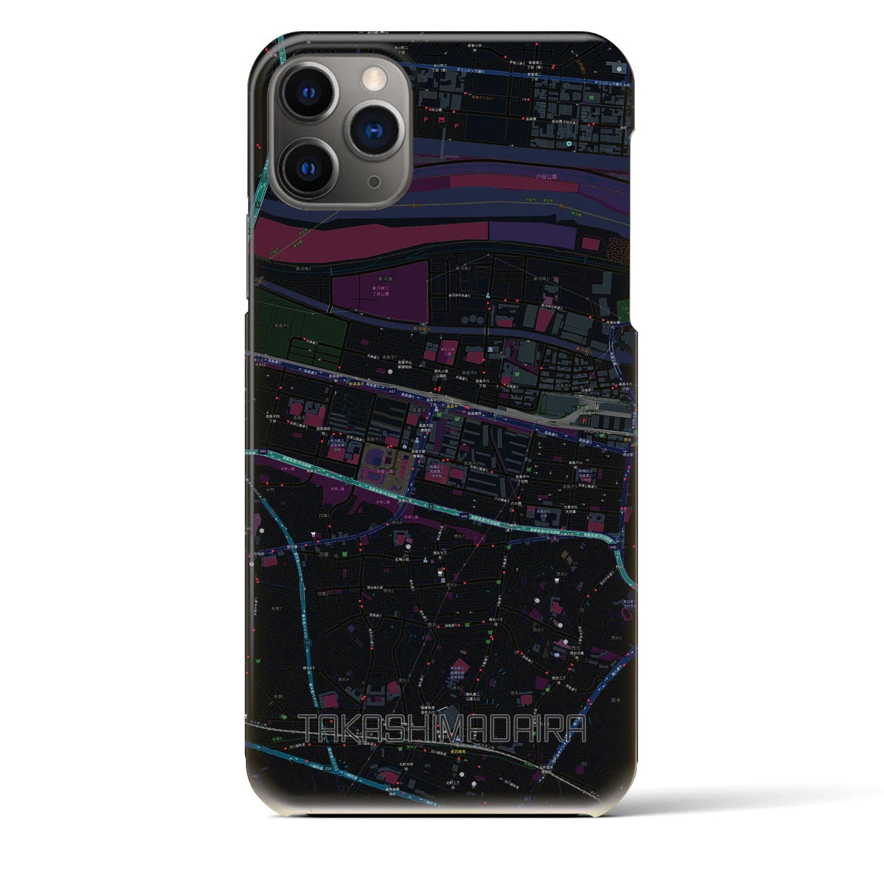 【高島平(東京都)】地図柄iPhoneケース(バックカバータイプ)