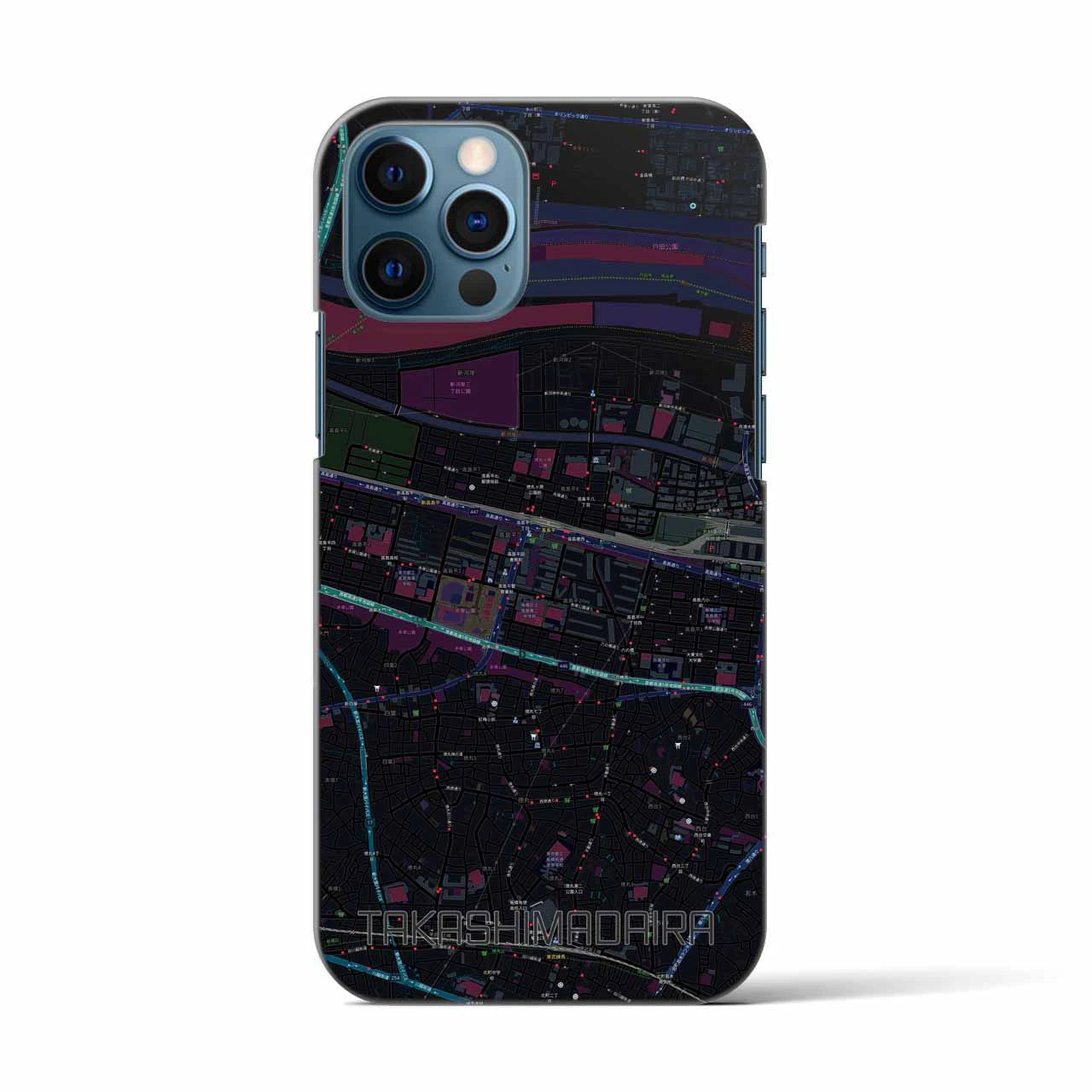【高島平(東京都)】地図柄iPhoneケース(バックカバータイプ)