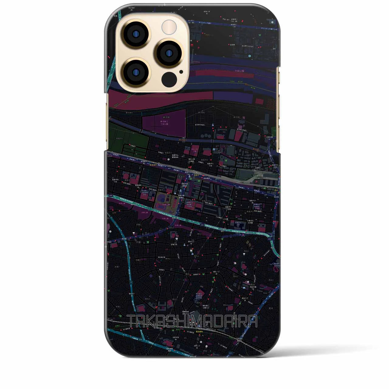 【高島平(東京都)】地図柄iPhoneケース(バックカバータイプ)