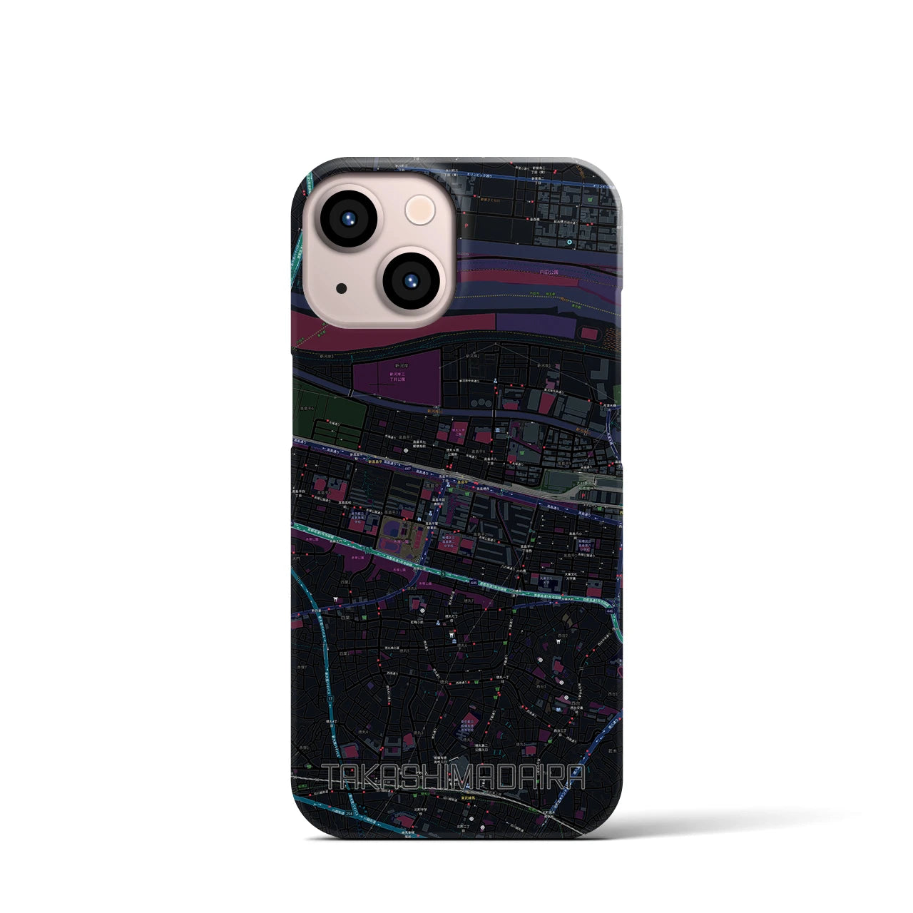 【高島平(東京都)】地図柄iPhoneケース(バックカバータイプ)