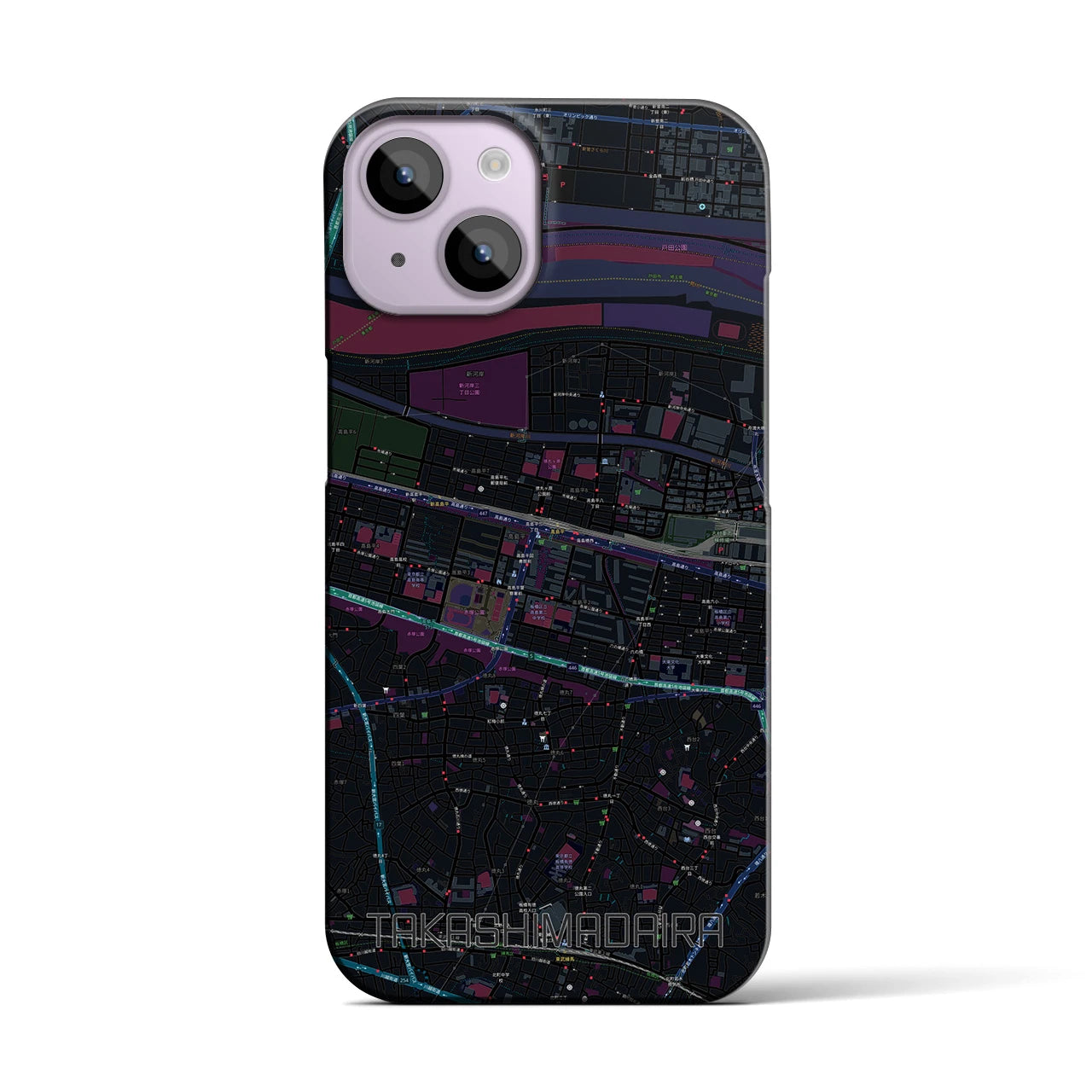 【高島平(東京都)】地図柄iPhoneケース(バックカバータイプ)