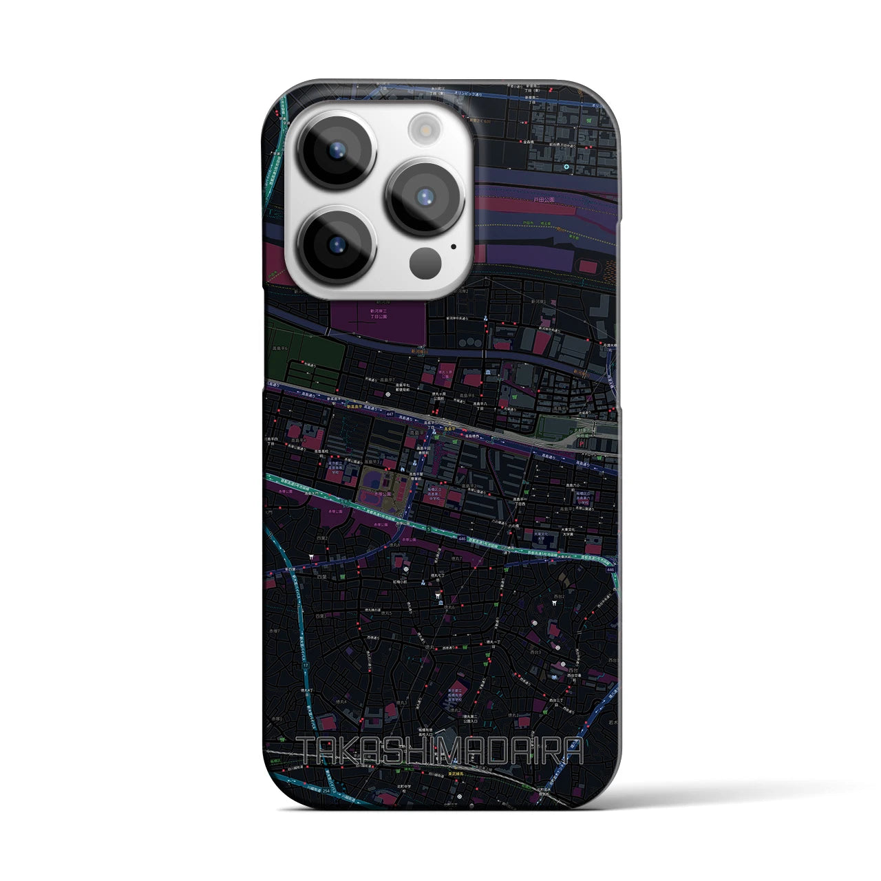【高島平(東京都)】地図柄iPhoneケース(バックカバータイプ)