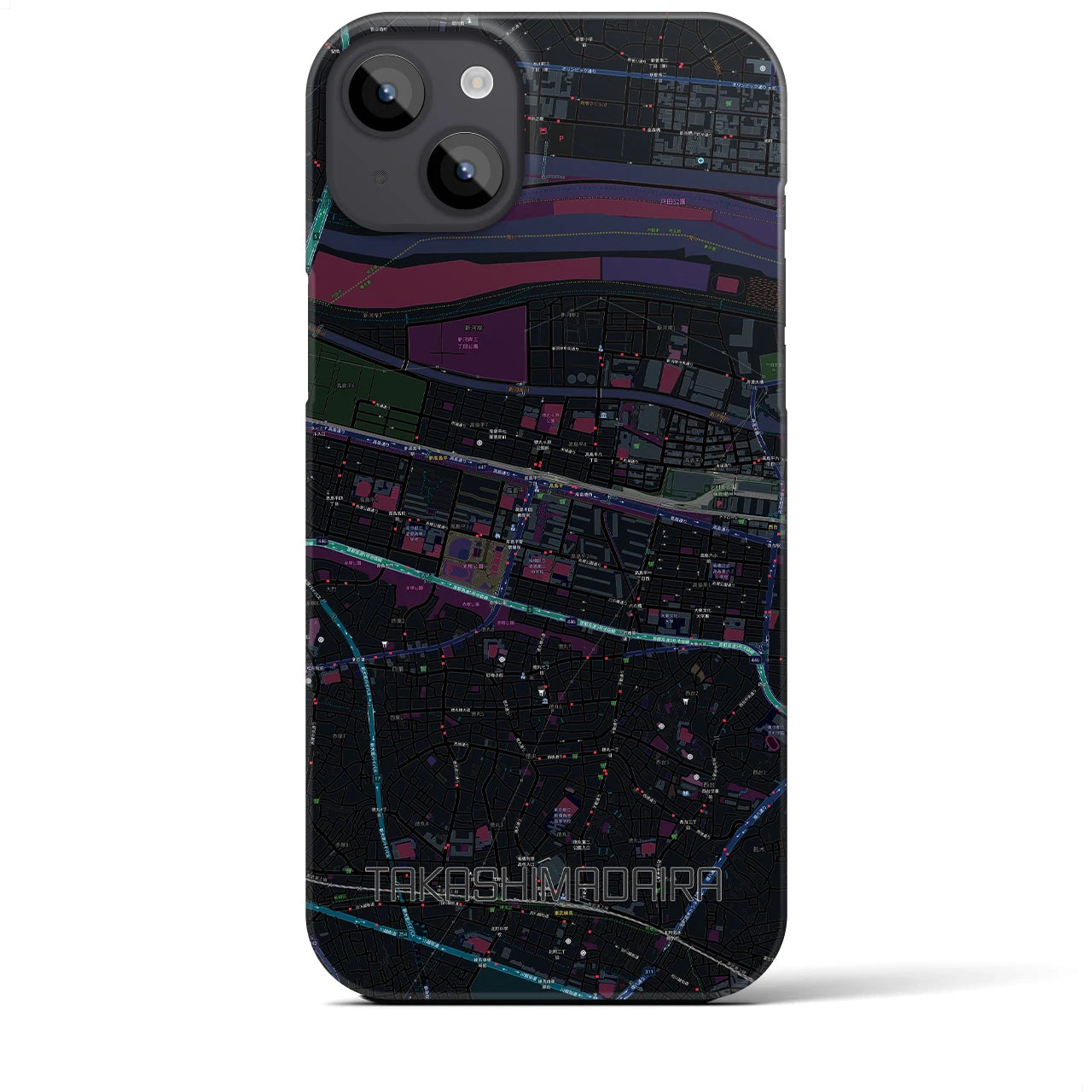 【高島平(東京都)】地図柄iPhoneケース(バックカバータイプ)